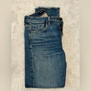 Veronica Beard Distressed Button fly Denim Jeans